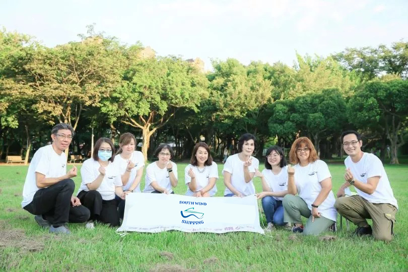 South Wind employees in a park