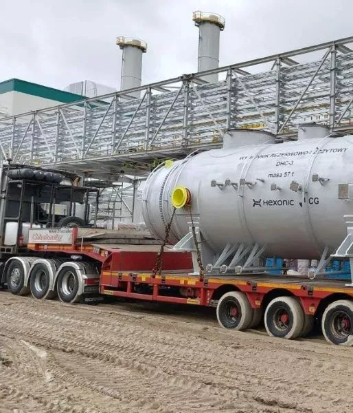 Truck transporting cargo